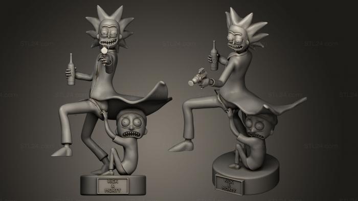 Figurines heroes, monsters and demons (rick and morty, STKM_0069) 3D models for cnc